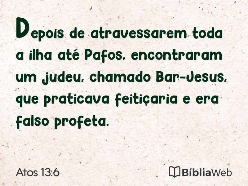 Atos 13:6 em imagem para compartilhar