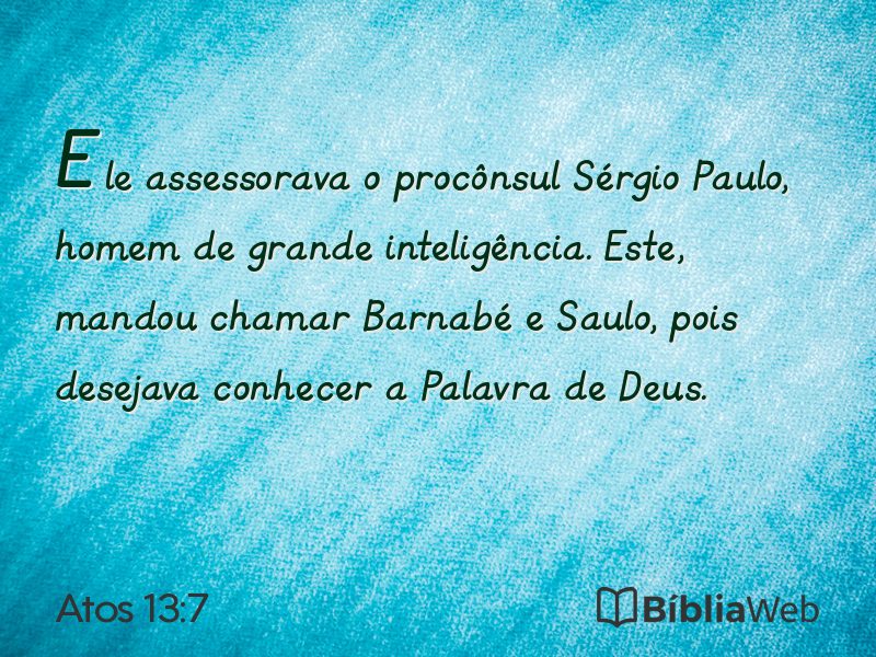 Atos 13:7 em imagem para compartilhar