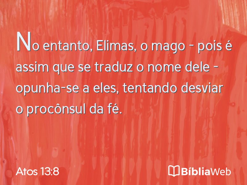 Atos 13:8 em imagem para compartilhar