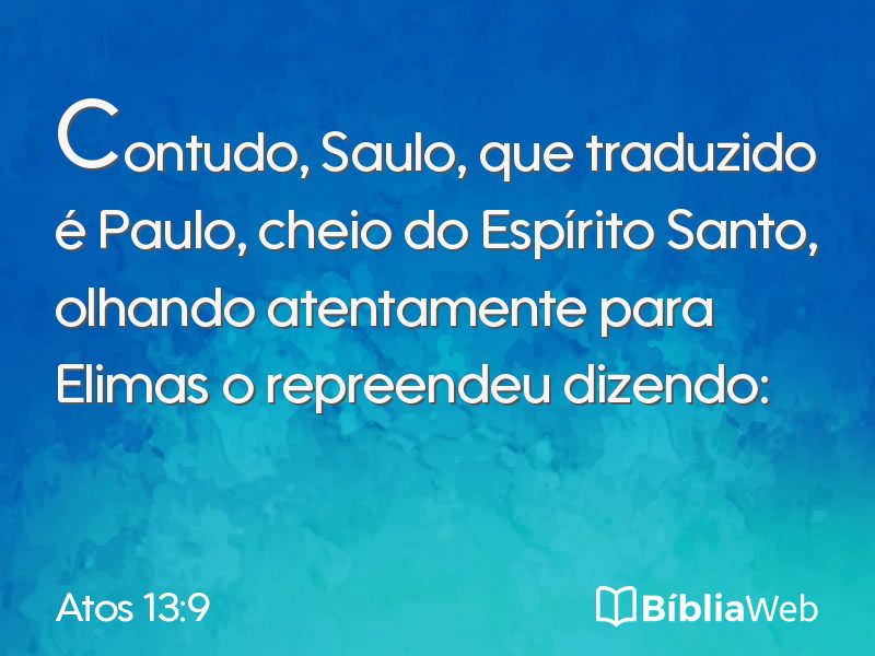 Atos 13:9 em imagem para compartilhar