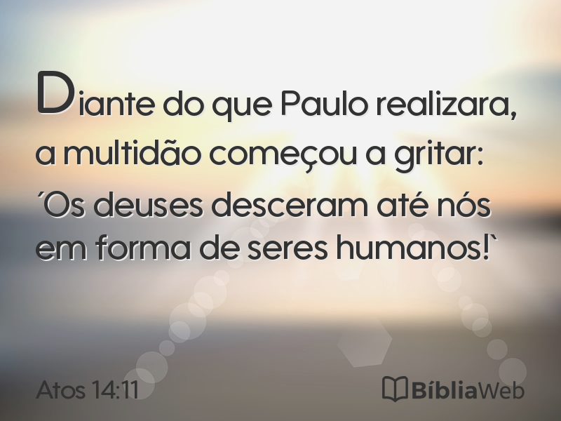 Atos 14:11 em imagem para compartilhar