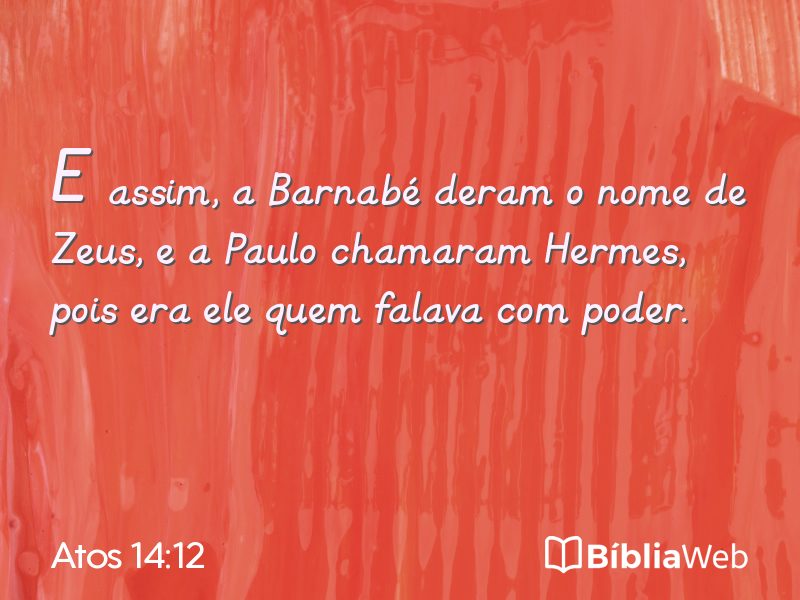 Atos 14:12 em imagem para compartilhar