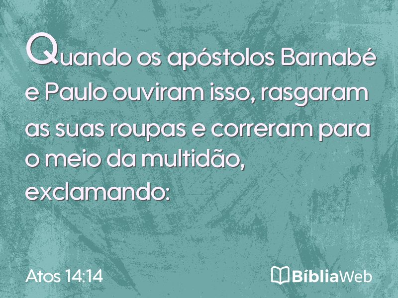 Atos 14:14 em imagem para compartilhar