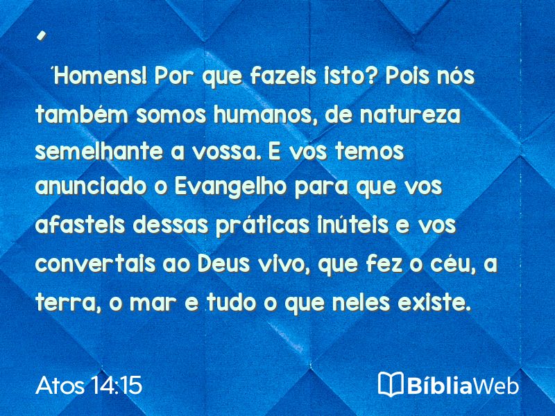 Atos 14:15 em imagem para compartilhar