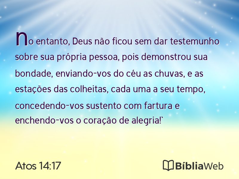 Atos 14:17 em imagem para compartilhar