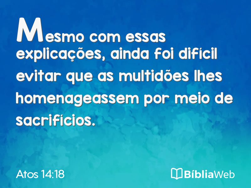 Atos 14:18 em imagem para compartilhar