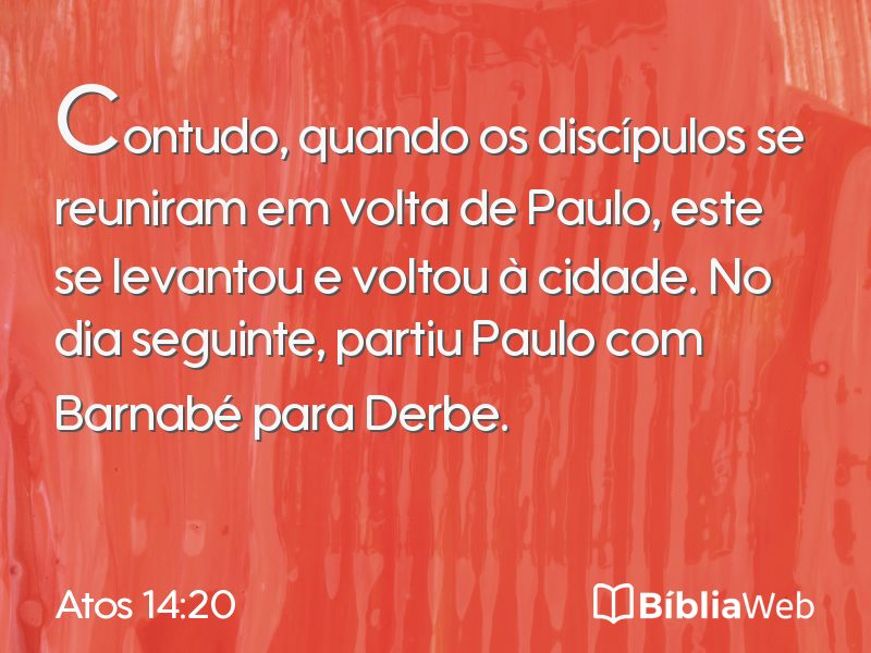 Atos 14:20 em imagem para compartilhar