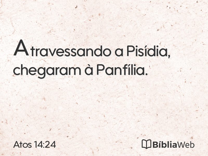 Atos 14:24 em imagem para compartilhar
