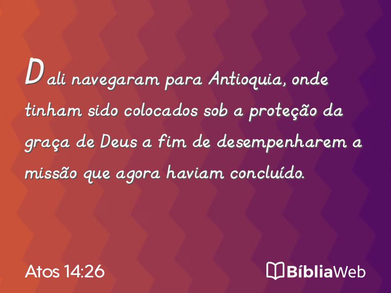 Atos 14:26 em imagem para compartilhar