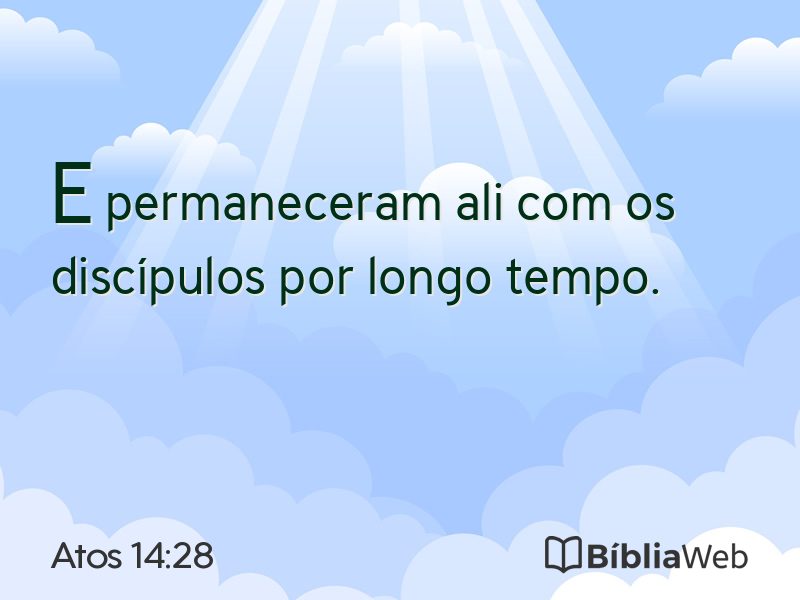 Atos 14:28 em imagem para compartilhar