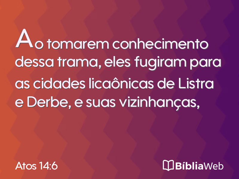Atos 14:6 em imagem para compartilhar