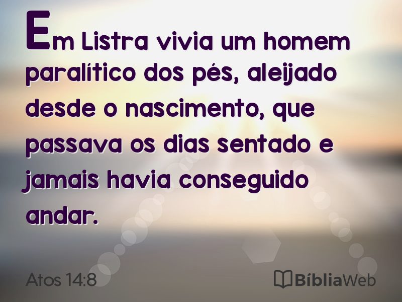 Atos 14:8 em imagem para compartilhar