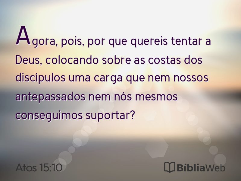 Atos 15:10 em imagem para compartilhar