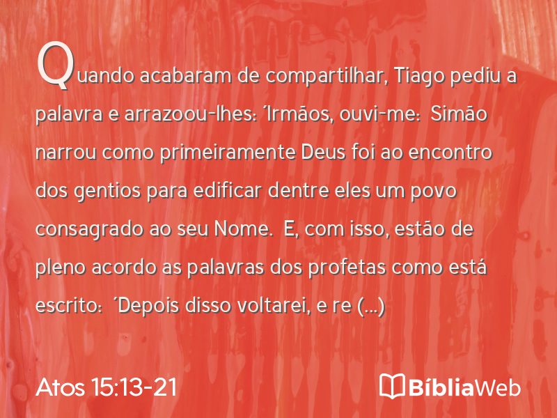 Atos 15:13-21 em imagem para compartilhar