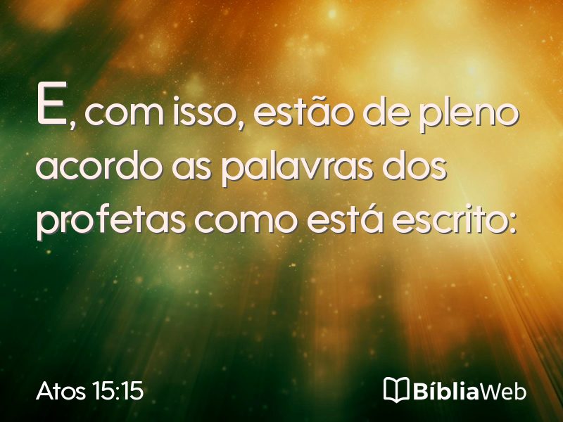 Atos 15:15 em imagem para compartilhar