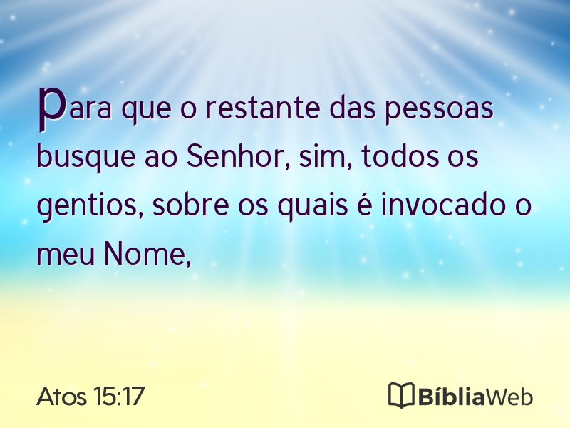 Atos 15:17 em imagem para compartilhar