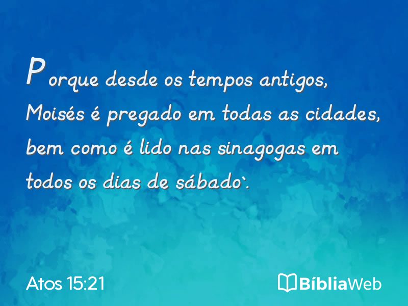 Atos 15:21 em imagem para compartilhar