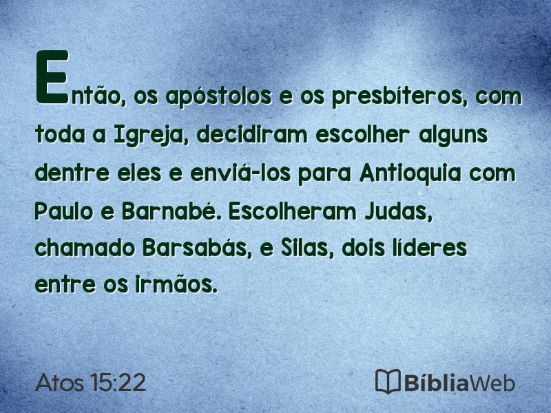 Atos 15:22 em imagem para compartilhar