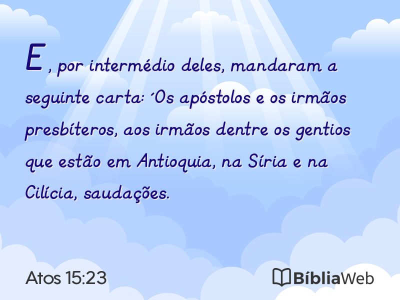 Atos 15:23 em imagem para compartilhar