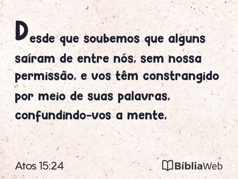 Atos 15:24 em imagem para compartilhar