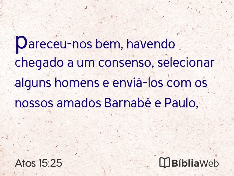 Atos 15:25 em imagem para compartilhar