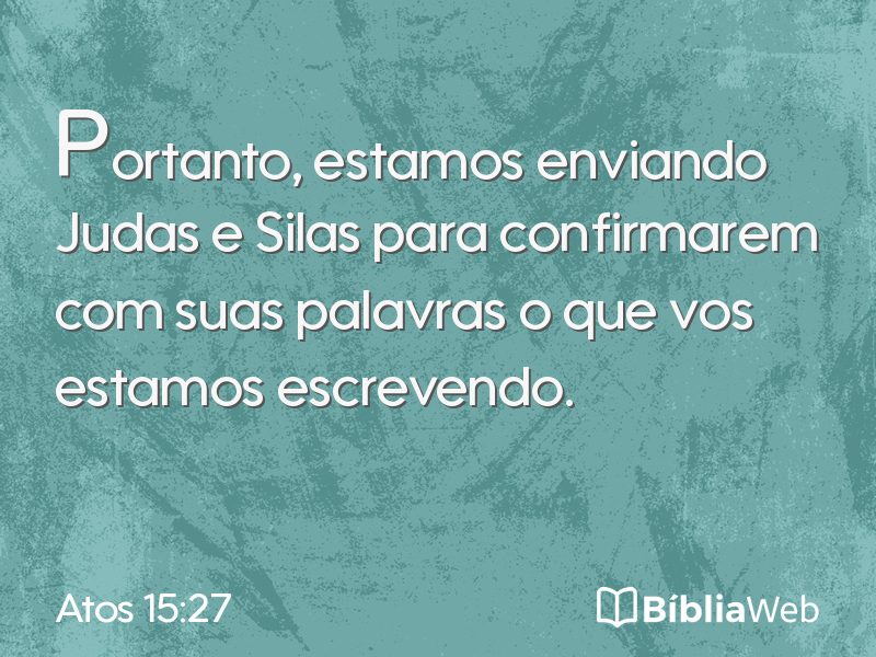 Atos 15:27 em imagem para compartilhar