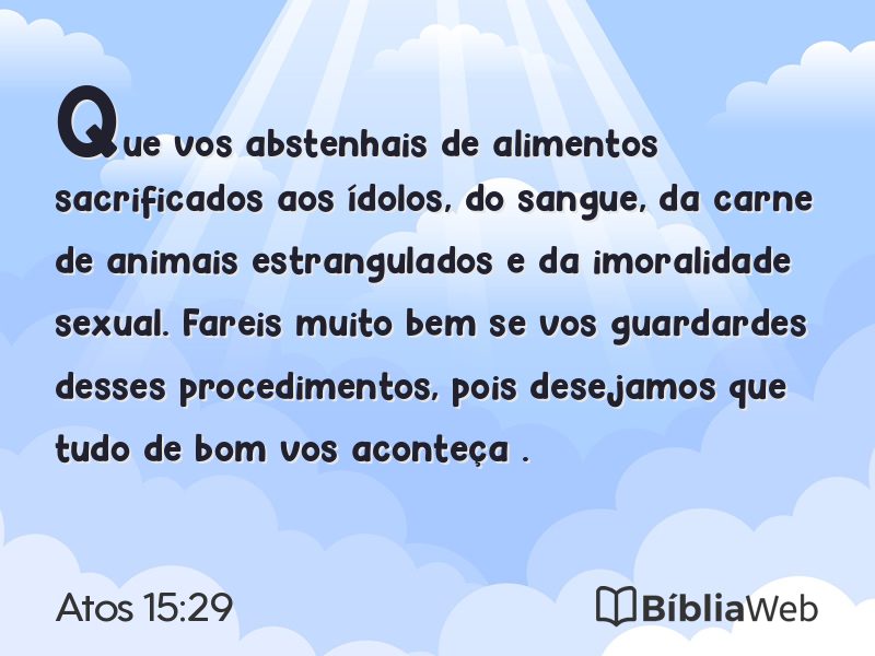 Atos 15:29 em imagem para compartilhar