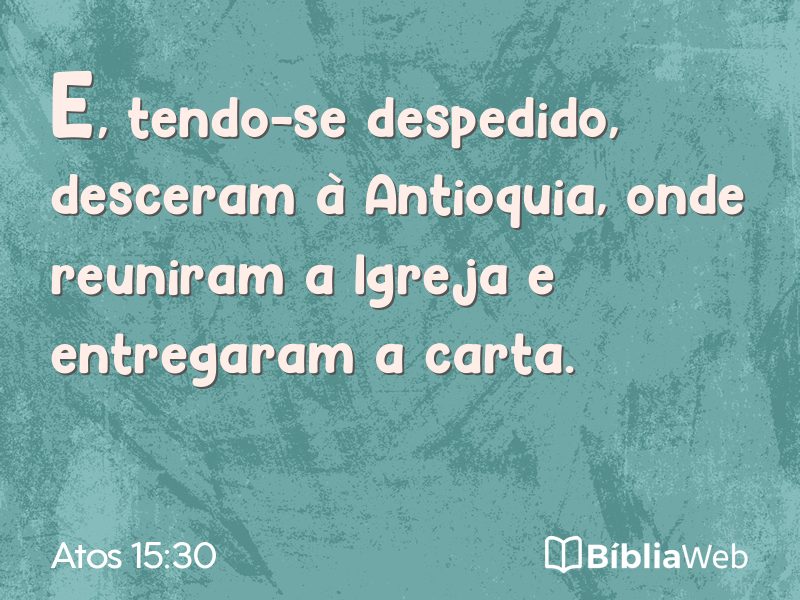 Atos 15:30 em imagem para compartilhar