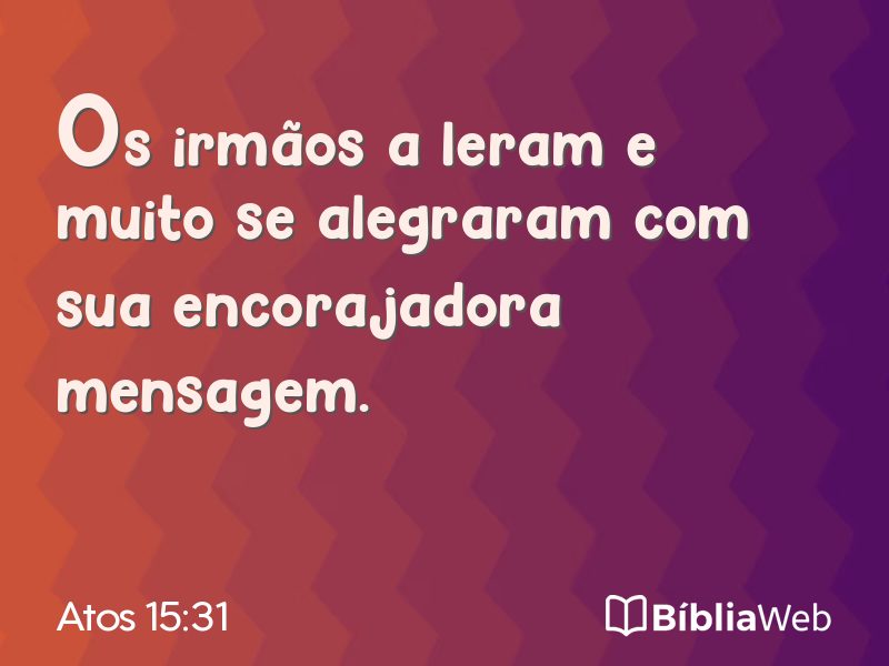 Atos 15:31 em imagem para compartilhar