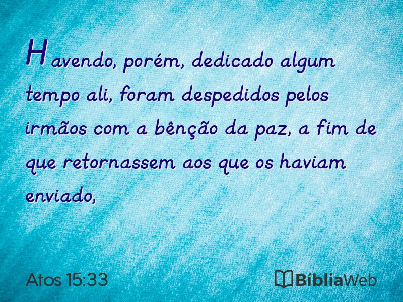 Atos 15:33 em imagem para compartilhar
