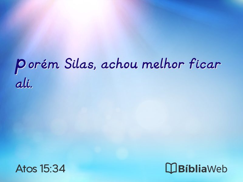 Atos 15:34 em imagem para compartilhar
