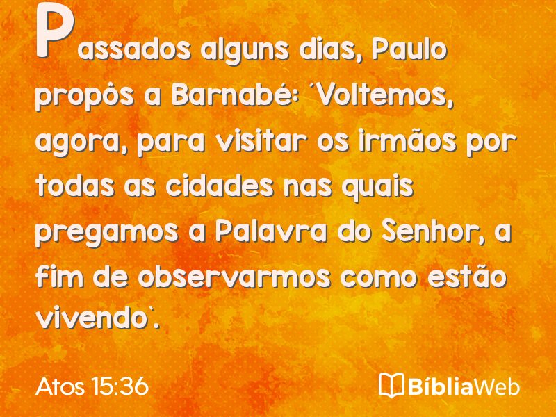 Atos 15:36 em imagem para compartilhar