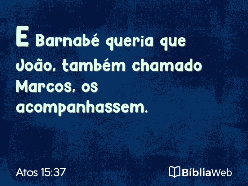 Atos 15:37 em imagem para compartilhar