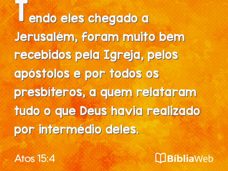 Atos 15:4 em imagem para compartilhar