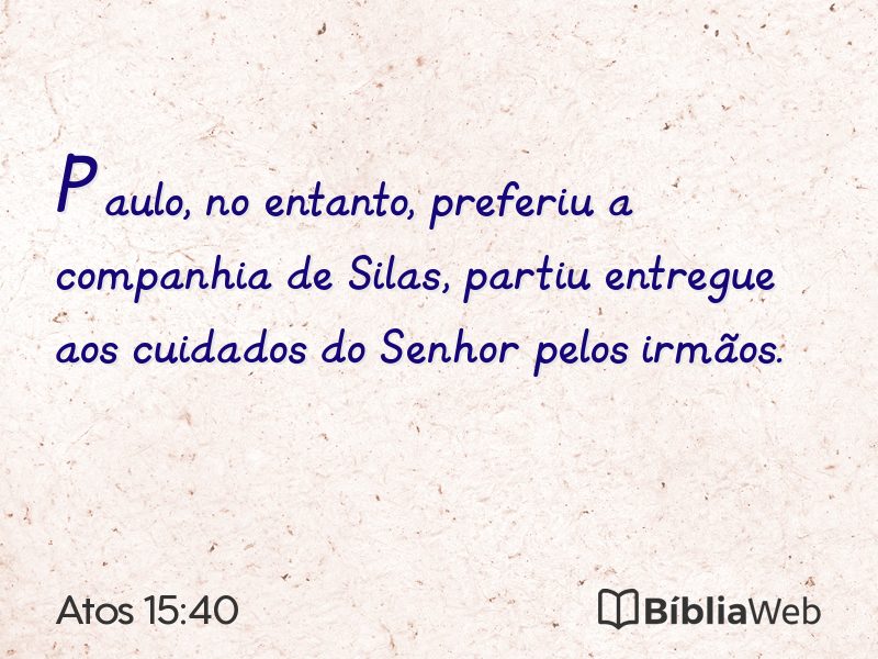 Atos 15:40 em imagem para compartilhar