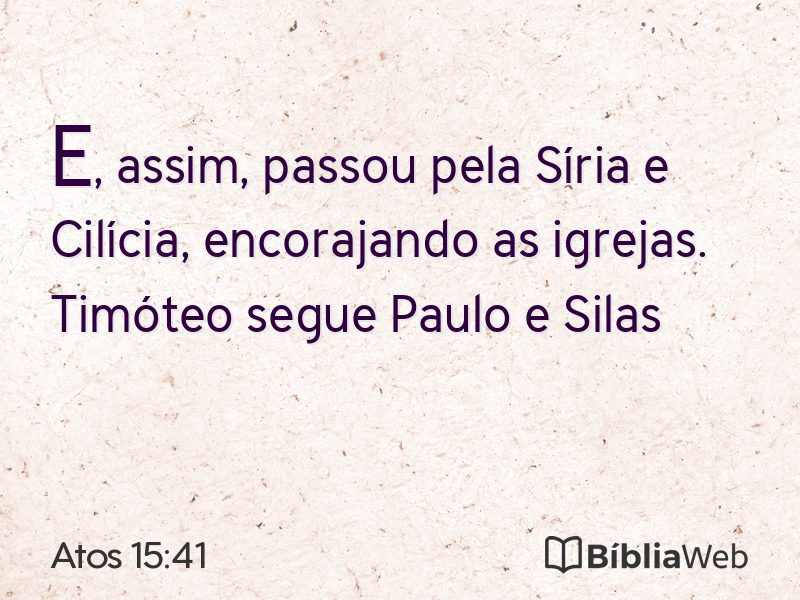 Atos 15:41 em imagem para compartilhar