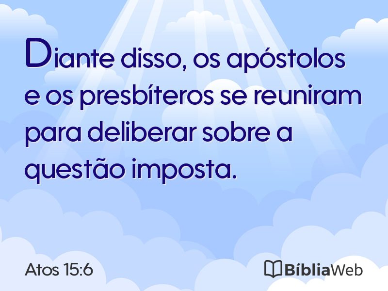 Atos 15:6 em imagem para compartilhar