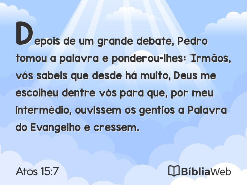 Atos 15:7 em imagem para compartilhar
