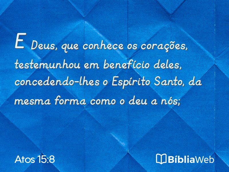 Atos 15:8 em imagem para compartilhar
