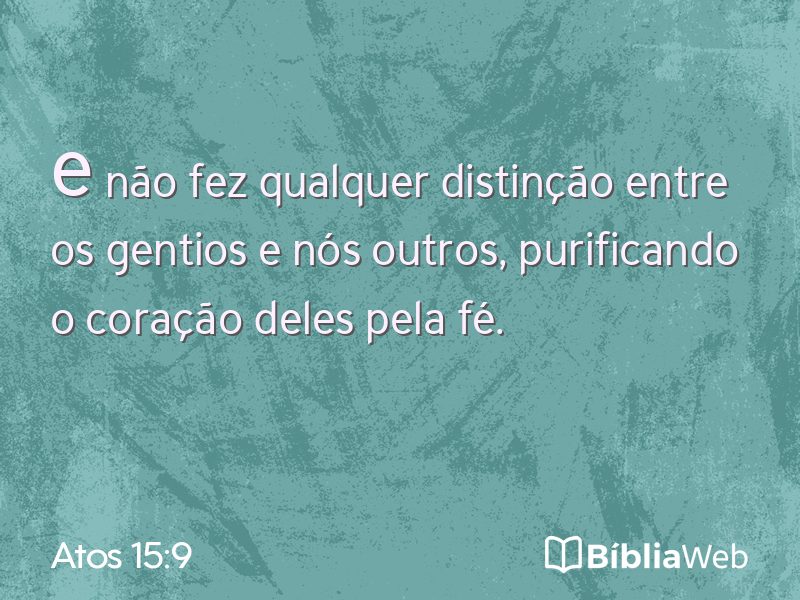 Atos 15:9 em imagem para compartilhar