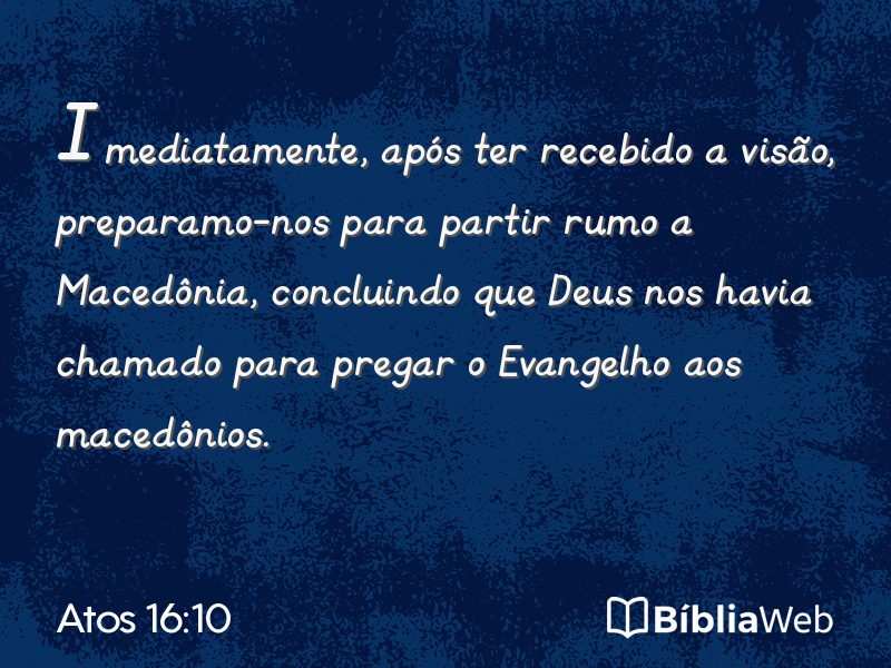 Atos 16:10 em imagem para compartilhar