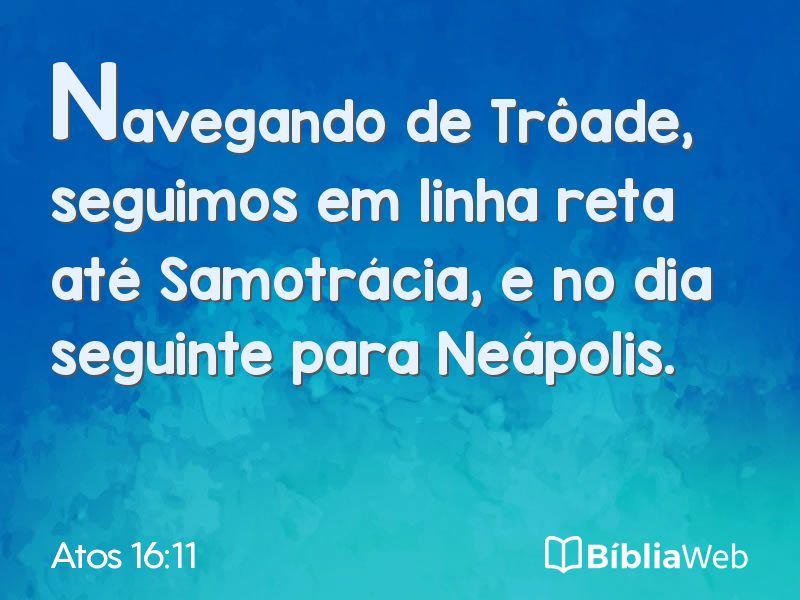 Atos 16:11 em imagem para compartilhar