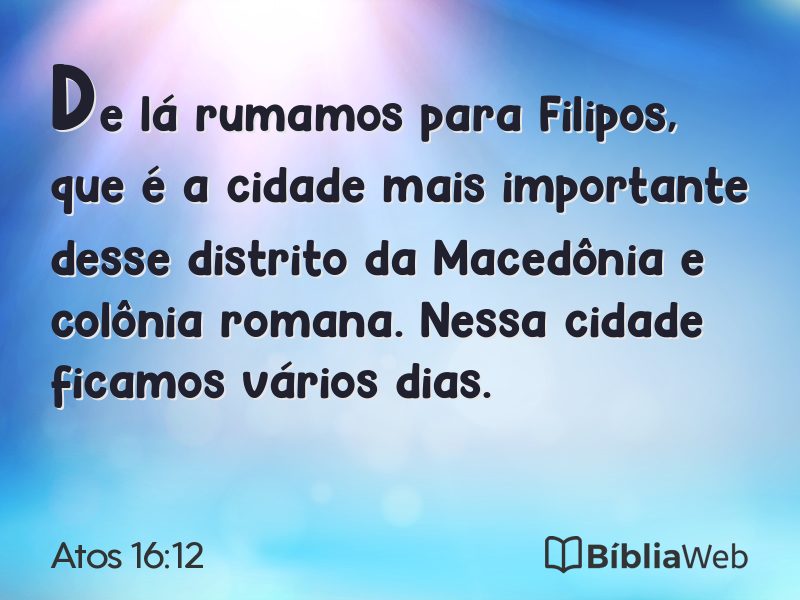Atos 16:12 em imagem para compartilhar