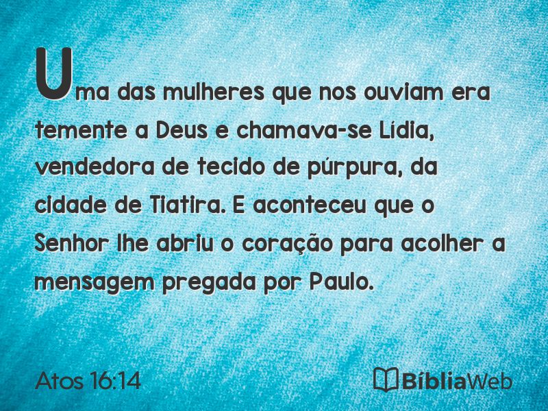 Atos 16:14 em imagem para compartilhar