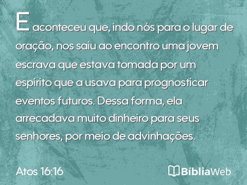 Atos 16:16 em imagem para compartilhar