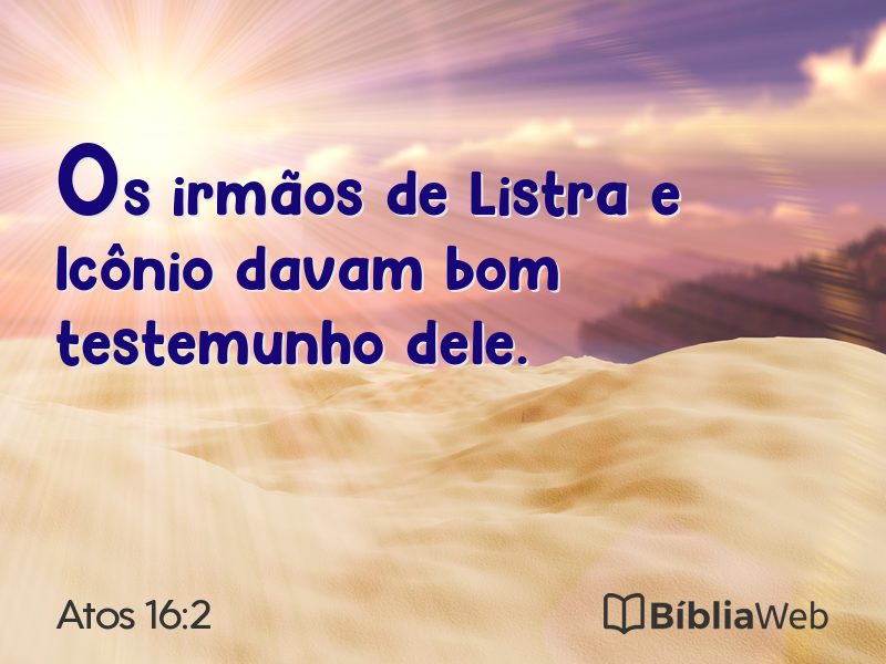 Atos 16:2 em imagem para compartilhar