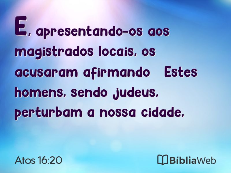 Atos 16:20 em imagem para compartilhar