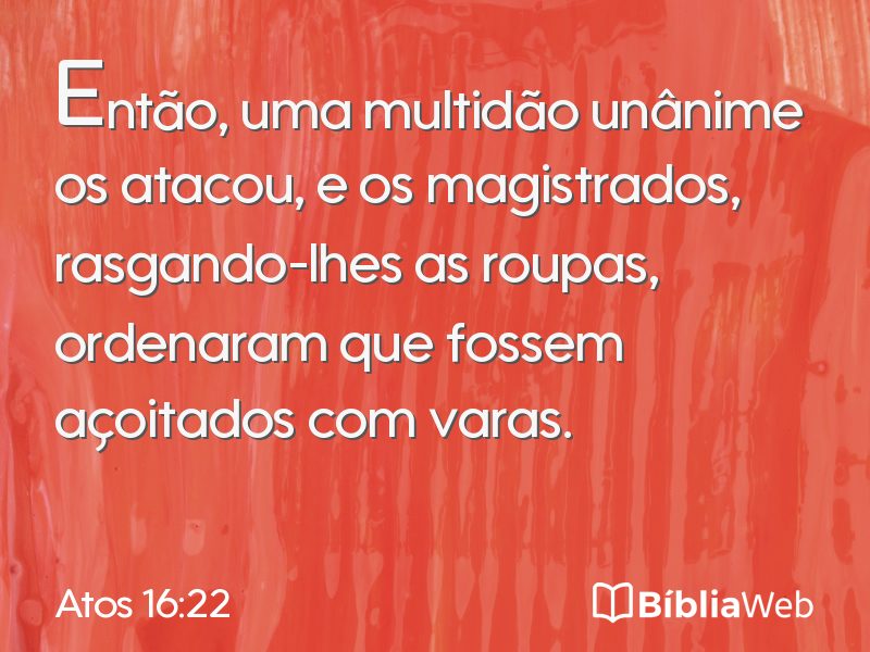 Atos 16:22 em imagem para compartilhar