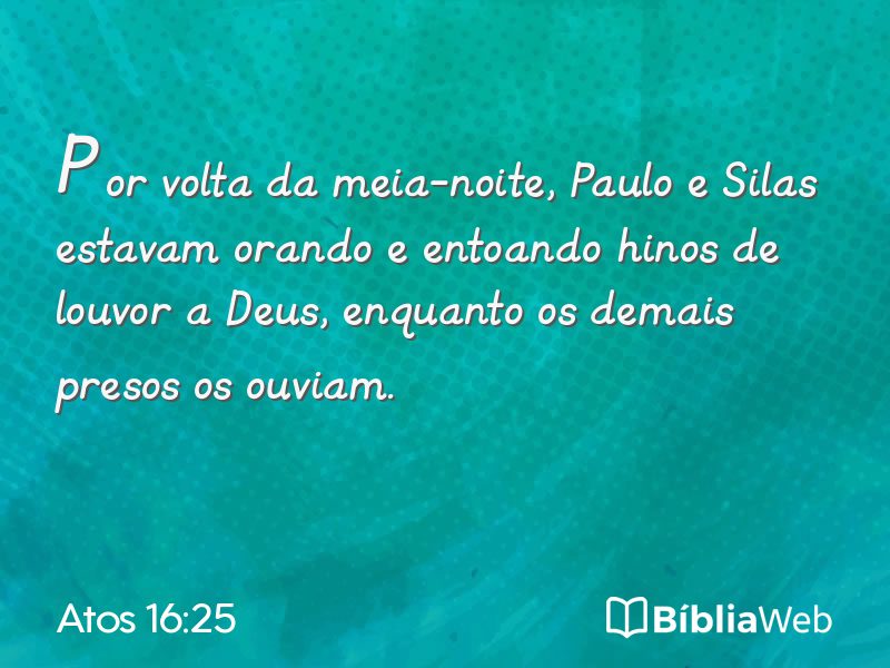 Atos 16:25 em imagem para compartilhar