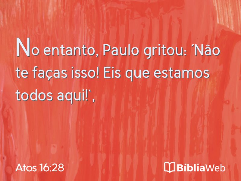 Atos 16:28 em imagem para compartilhar